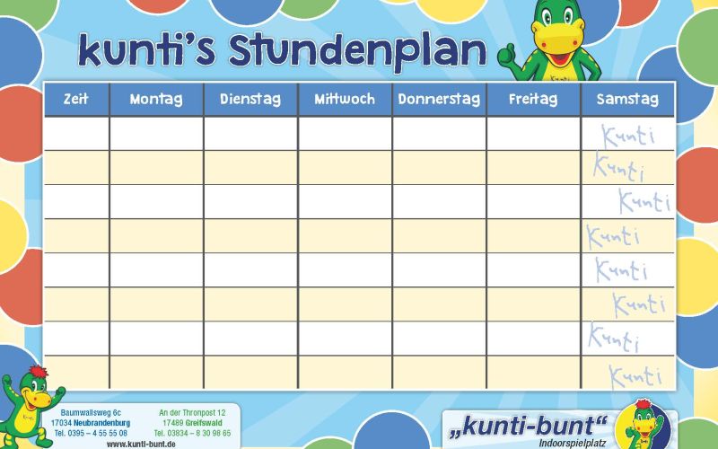 kunti Stundenplan